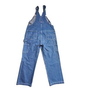 Vintage HISEA Denim Bib Overalls Mens 36x30 Carpenter Workwear Gorpcore Retro